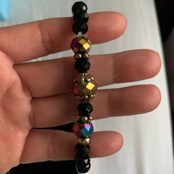 Black beaded bracelet - Picture 2 of 2